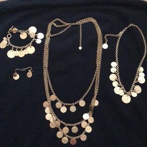 Coin necklace set